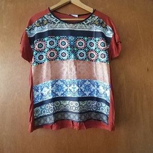 Zara shirt raglan sleeve top.